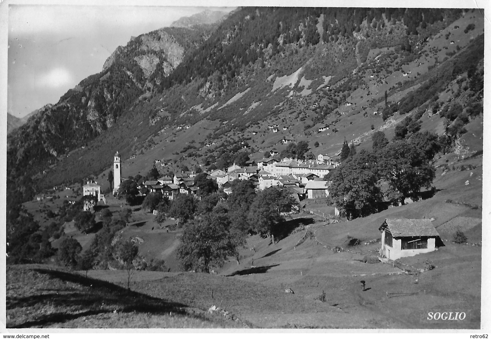 SOGLIO → Schöne Fotokarte Anno 1939 - Soglio