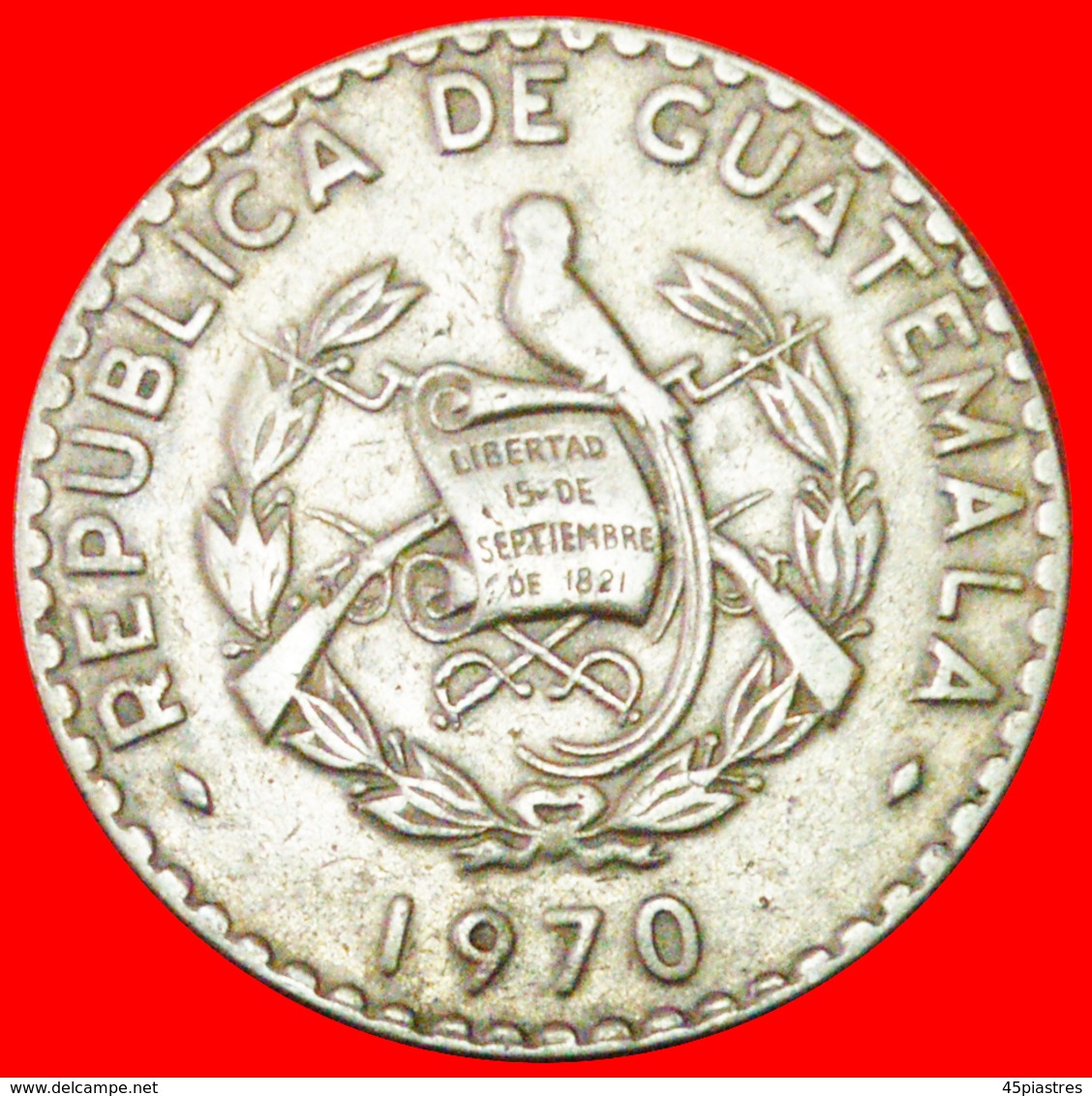 # BIRD (1967-1970): GUATEMALA ★ 25 CENTAVOS 1970! LOW START ★ NO RESERVE! - Guatemala