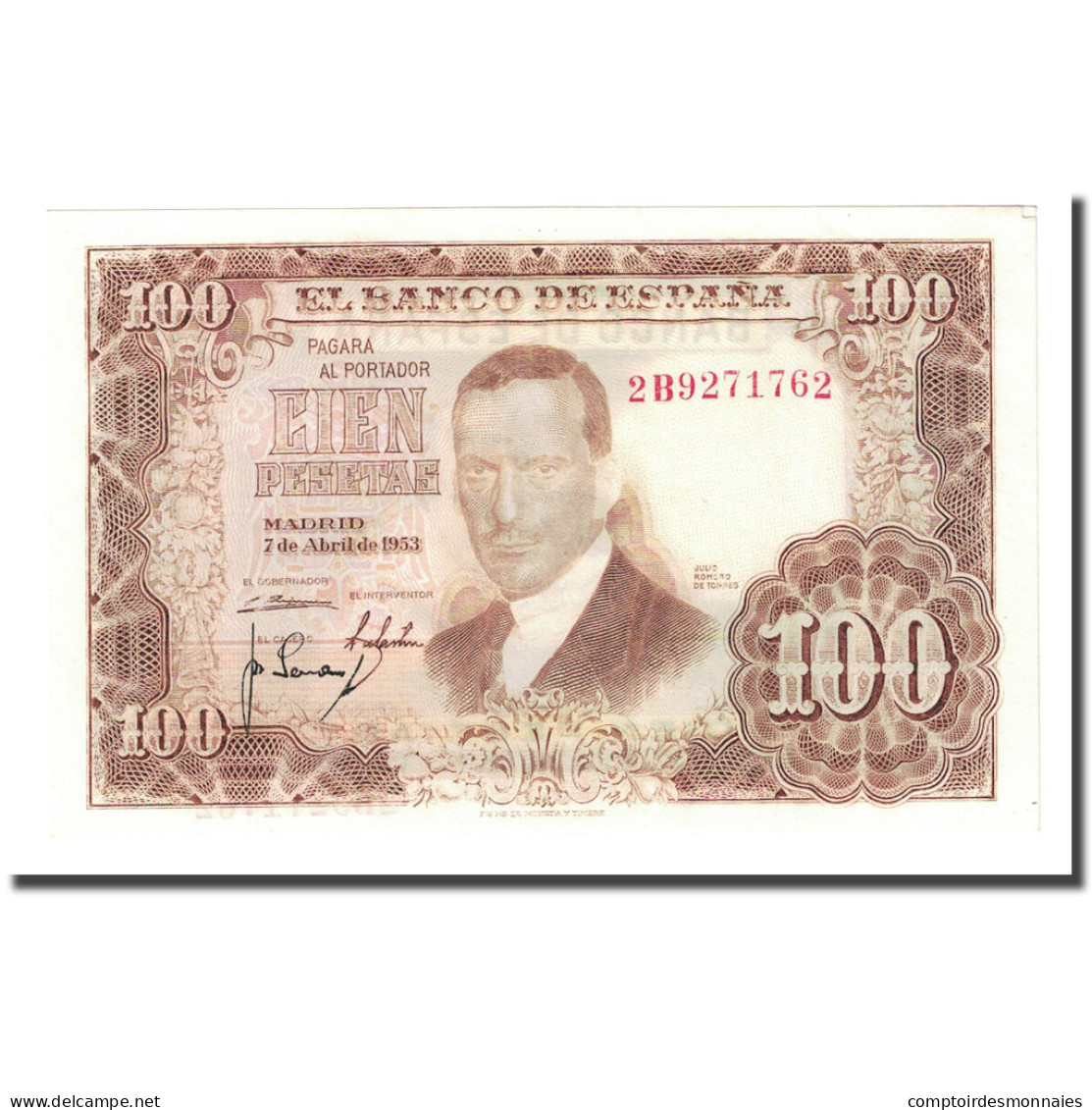 Billet, Espagne, 100 Pesetas, 1953-04-07, KM:145a, NEUF - 100 Pesetas