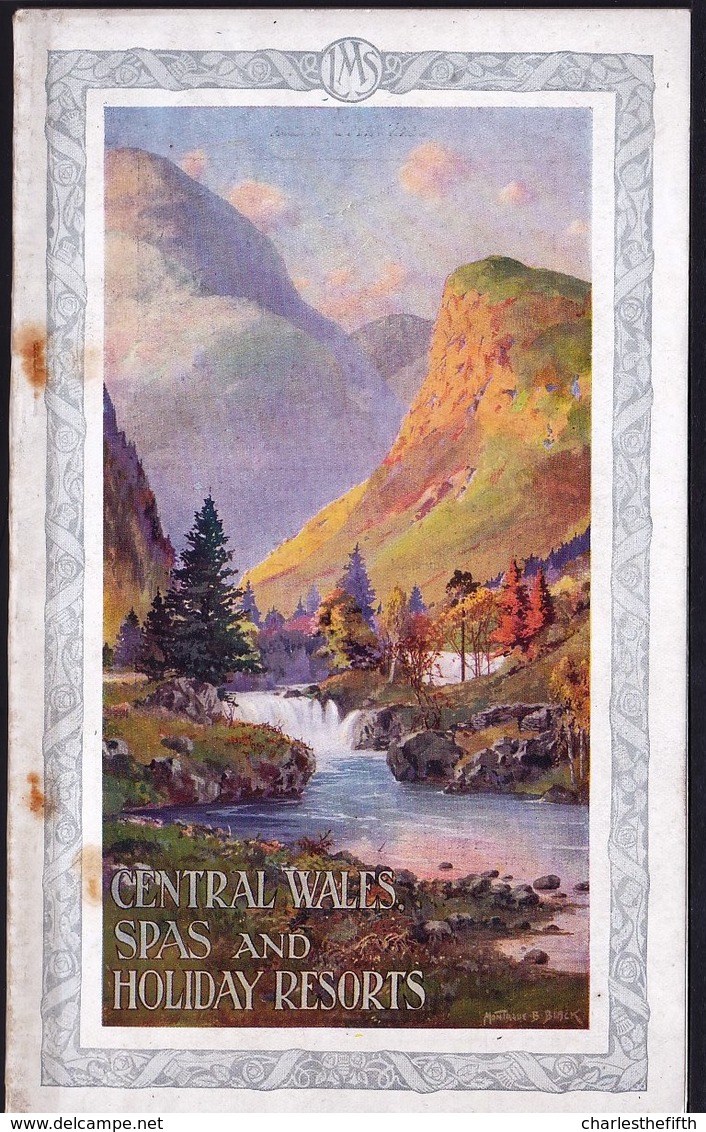 AROUND 1915 - ILLUSTRATED TRAVELER GUIDE CENTRAL WALES - SPAS AND HOLIDAY RESORTS - 56  Pages And Map - Andere & Zonder Classificatie