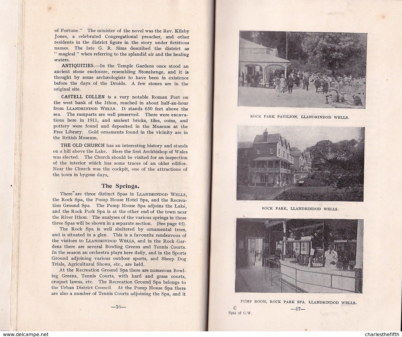 AROUND 1915 - ILLUSTRATED TRAVELER GUIDE CENTRAL WALES - SPAS AND HOLIDAY RESORTS - 56  Pages And Map - Andere & Zonder Classificatie