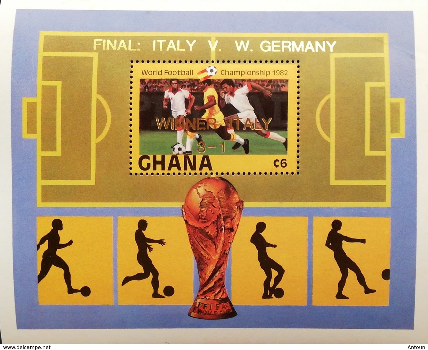 Ghana 1982 World Football Championship Winner Italy 3-1 S/S - Ghana (1957-...)