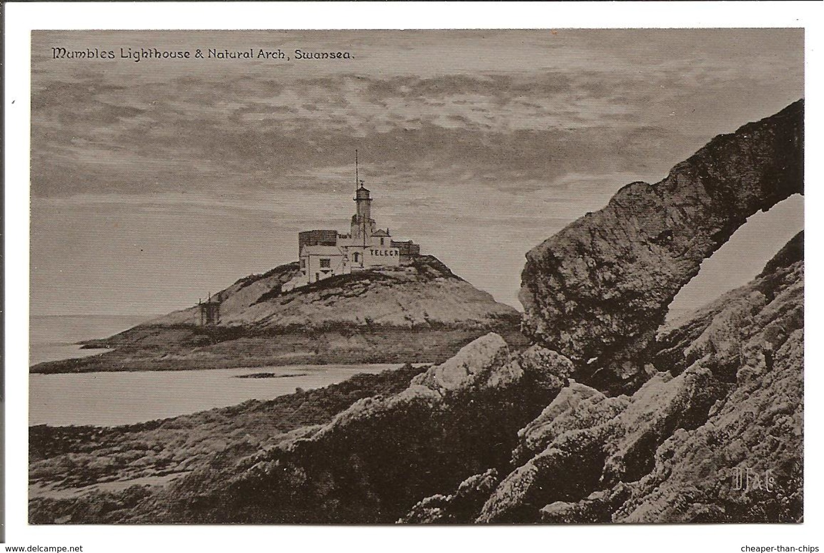 Mumbles Lighthouse & Natural Arch, Swansea - Glamorgan