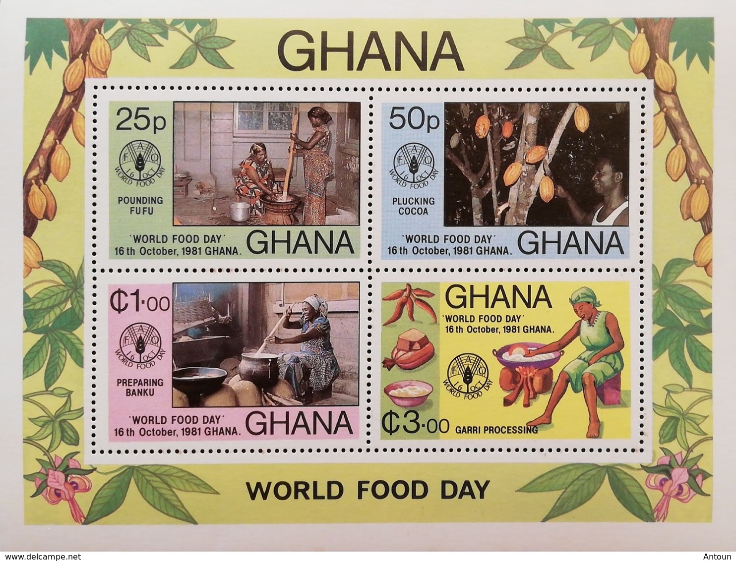 Ghana  1981 World Food Day S/S - Ghana (1957-...)