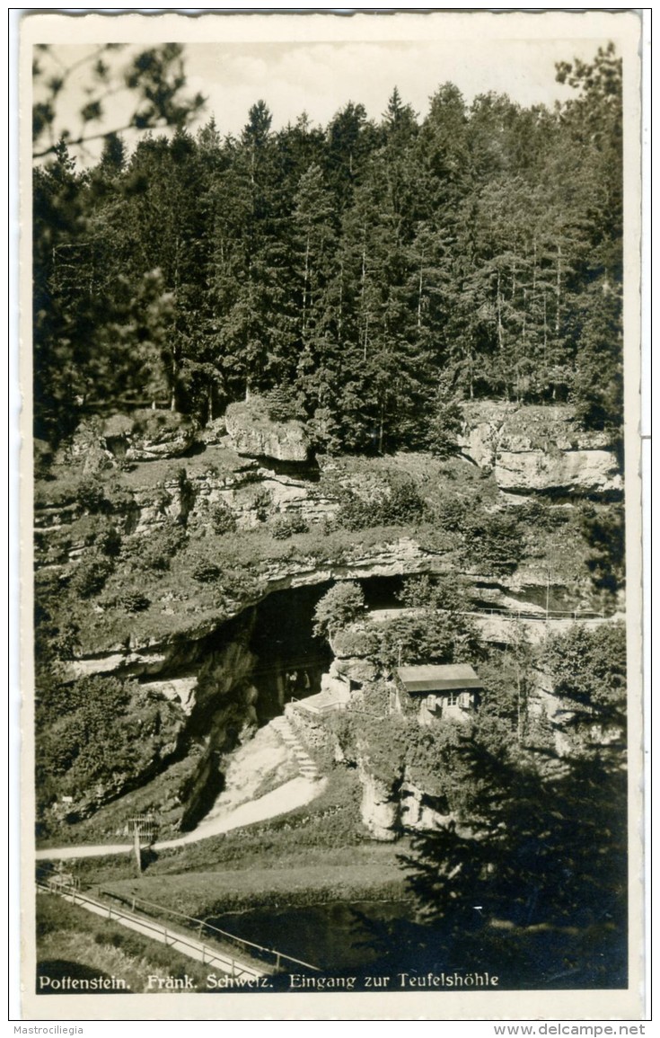 GERMANIA  BAYERN  POTTENSTEIN  FRANK. SCHWEIZ.  Eingang Zur Teufelshöhle - Pottenstein