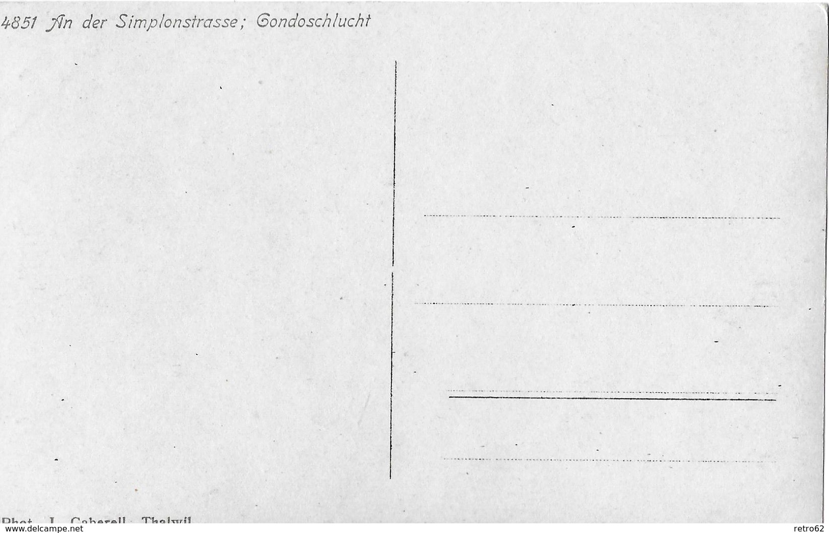 SIMPLONSTRASSE-GONDOSCHLUCHT → Altes Saurer Postauto Ca.1935 - Saint-Luc