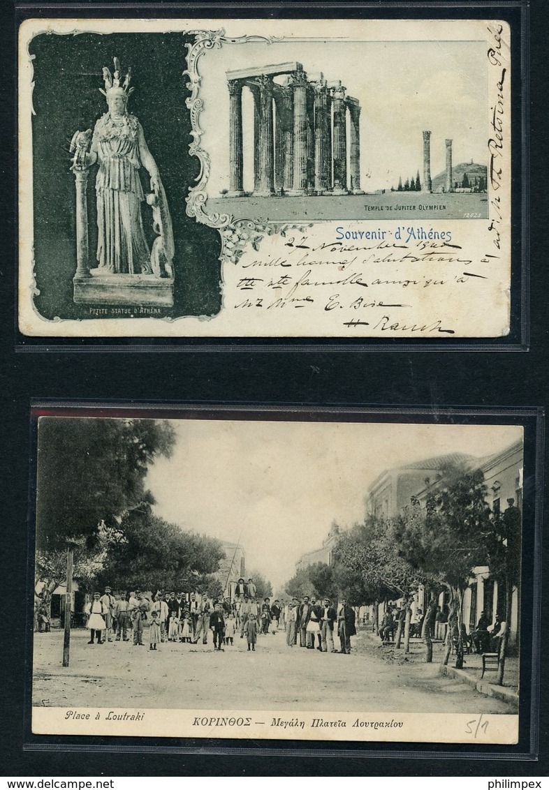 GREECE 10 LEP. OLYMPIC STAMP ON PICTURE POST CARD  + STATIONERY-PICTURE POSTCARD 1898/1900 - Sommer 1900: Paris