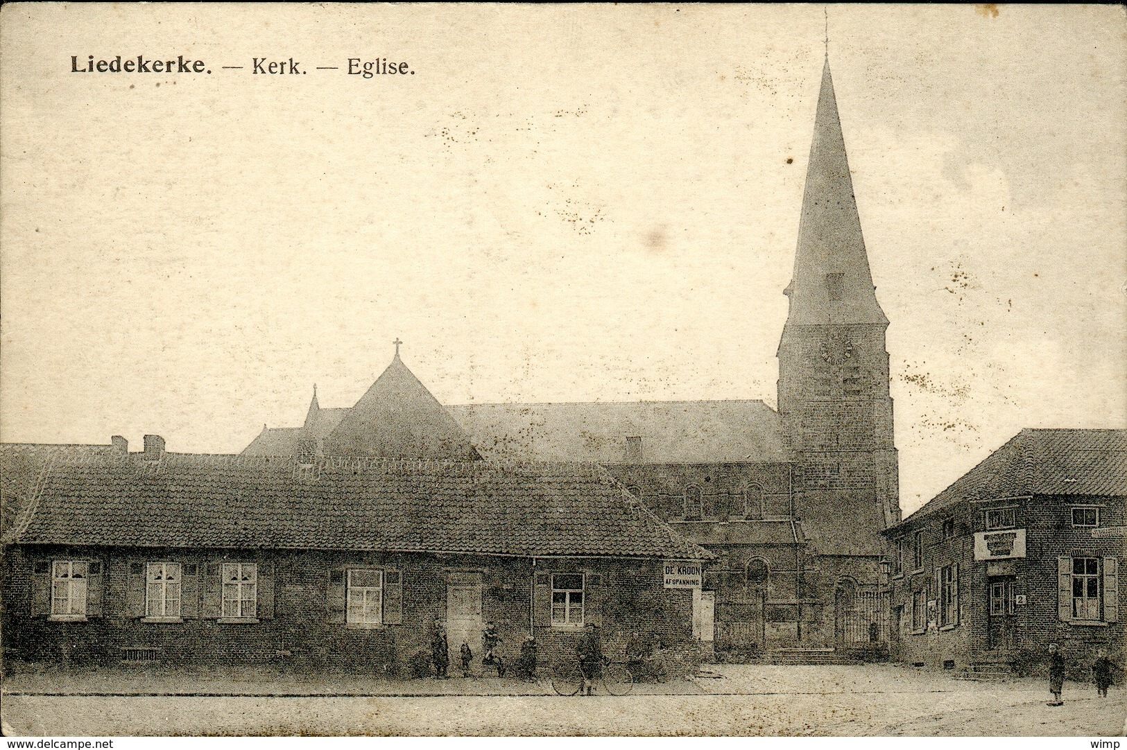 Liedekerke Kerk Met Afspanning De Kroon - Liedekerke