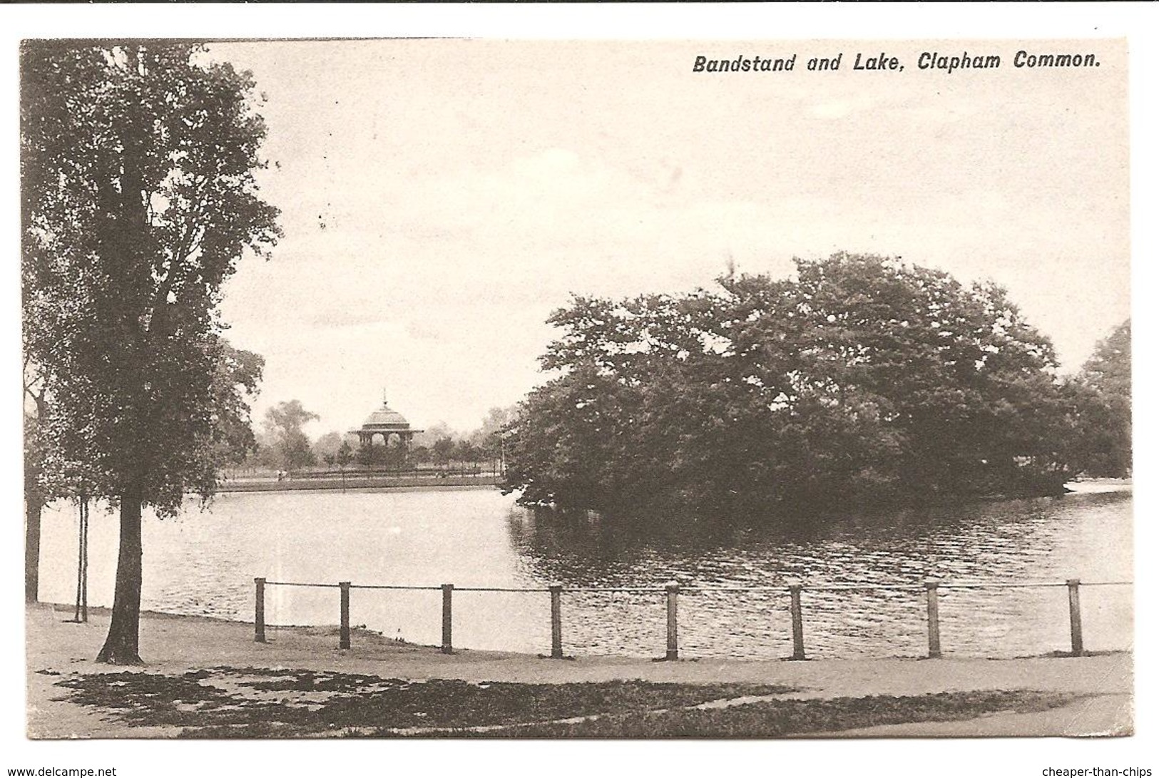 Bandstand And Lake, Clapham Common - Huntingford - London Suburbs