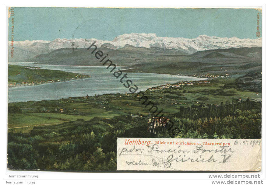 Uetliberg - Blick Auf Zürichsee Und Glarneralpen - Verlag Gebr. Wehrli Kilchberg Gel. 1903 - Kilchberg