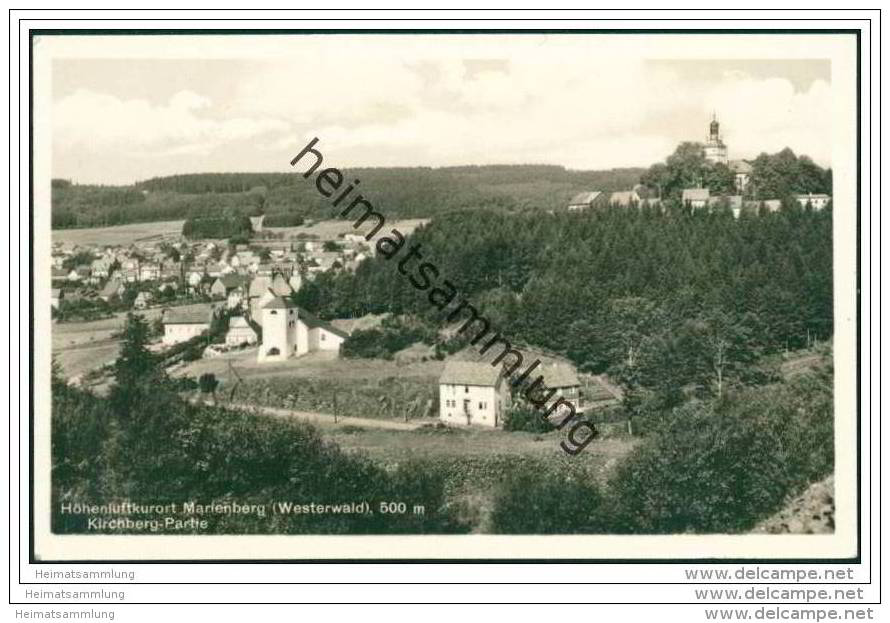 Bad Marienberg - Westerwald - Kirchberg Partie - Foto-AK - Bad Marienberg