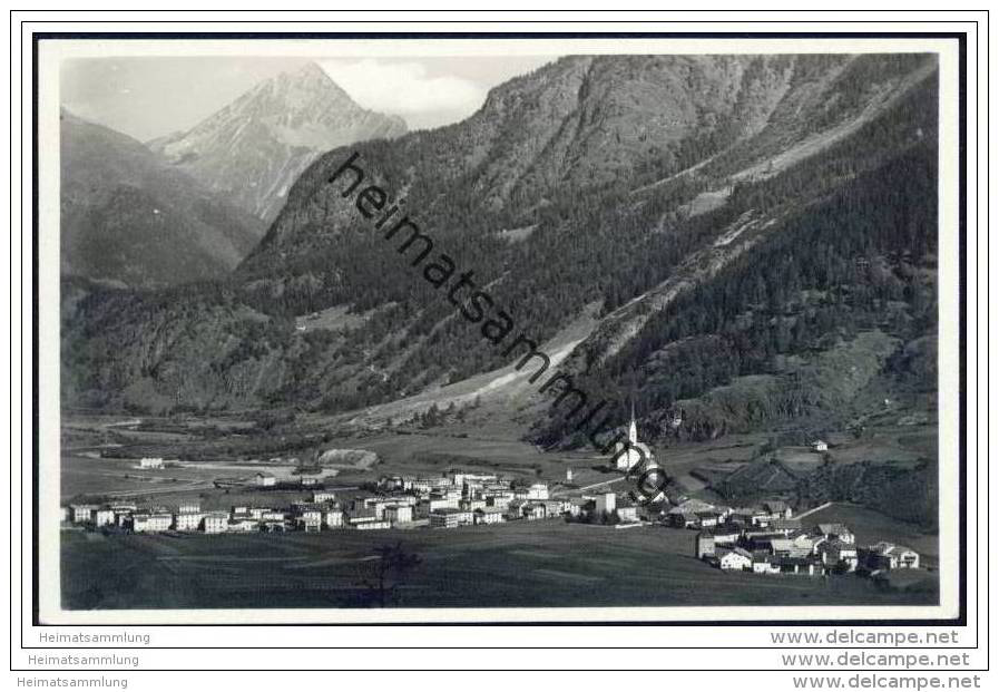 Zernez Mit Piz Linard  - Engadin - Panorama - Foto-AK 40er Jahre - Zernez