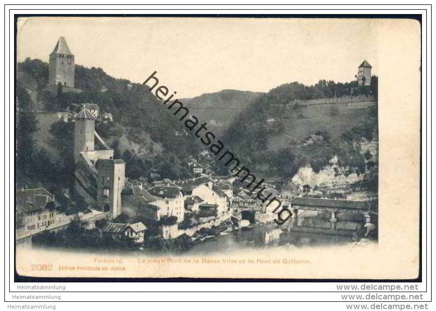 Fribourg - Le Vieux Pont De La Basse Ville Et Le Pont De Gotteron - Pont-la-Ville