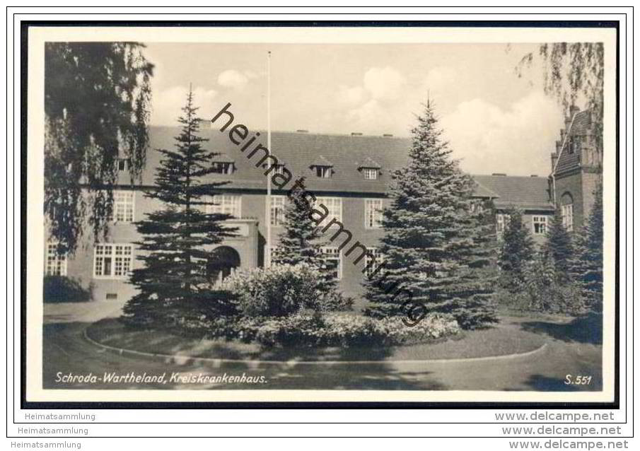 Schroda - Sroda-Wielkopolska - Wartheland - Kreiskrankenhaus - Foto-AK 30er Jahre - Posen