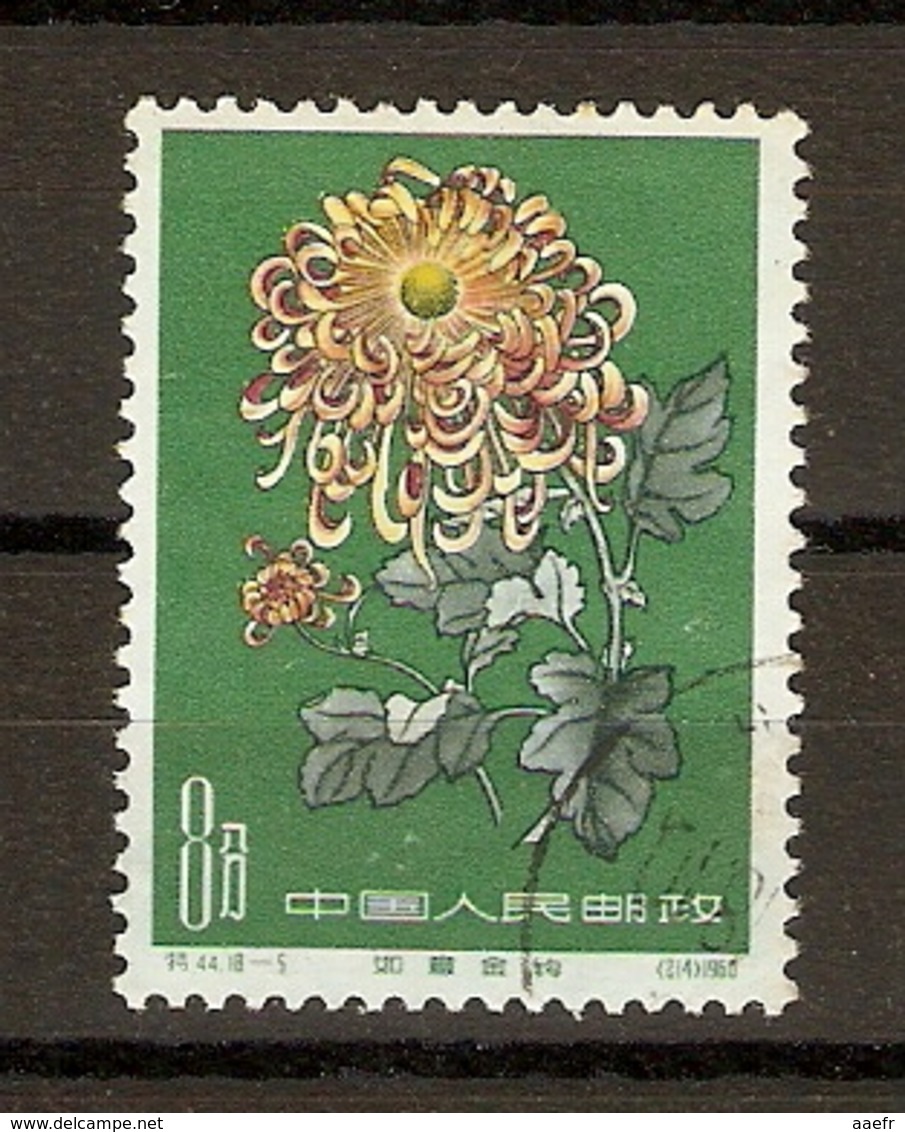 Chine 1960 - Fleurs, Chrysanthèmes - YT 1334 - Sc 545 - Oblitéré - Oblitérés