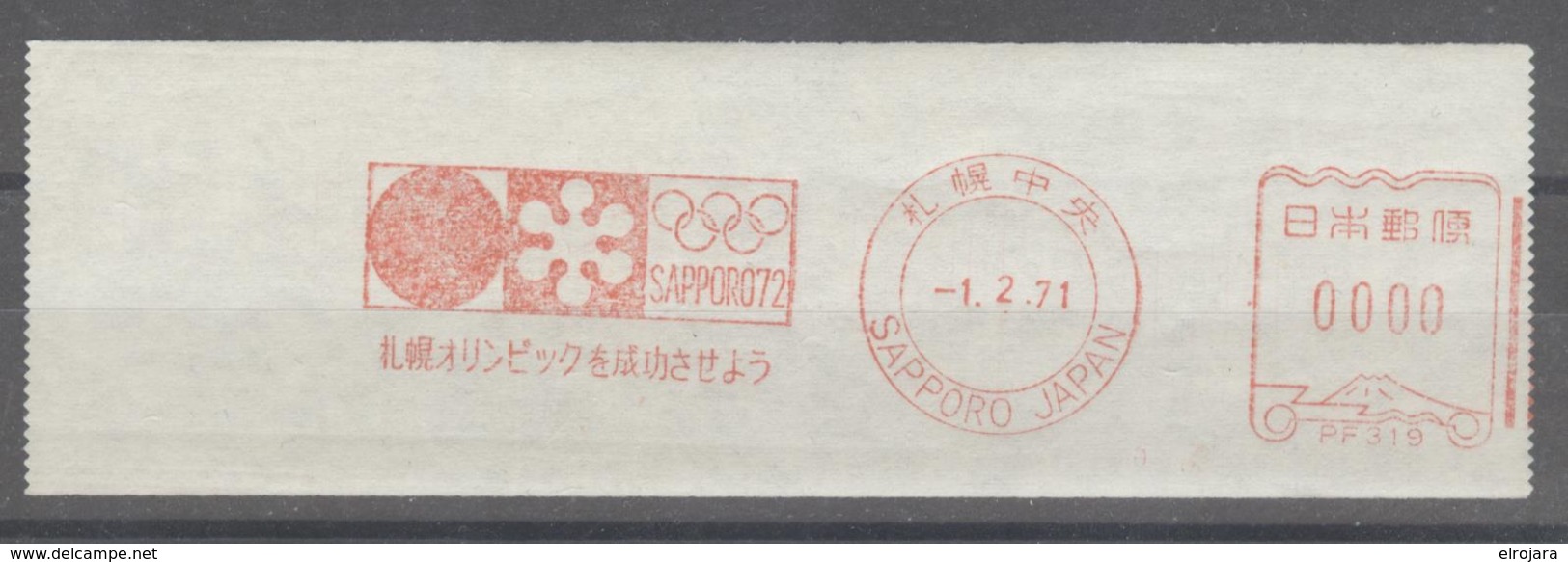 Japan Olympic Metermark On Strip Mint No Hinge - Winter 1972: Sapporo