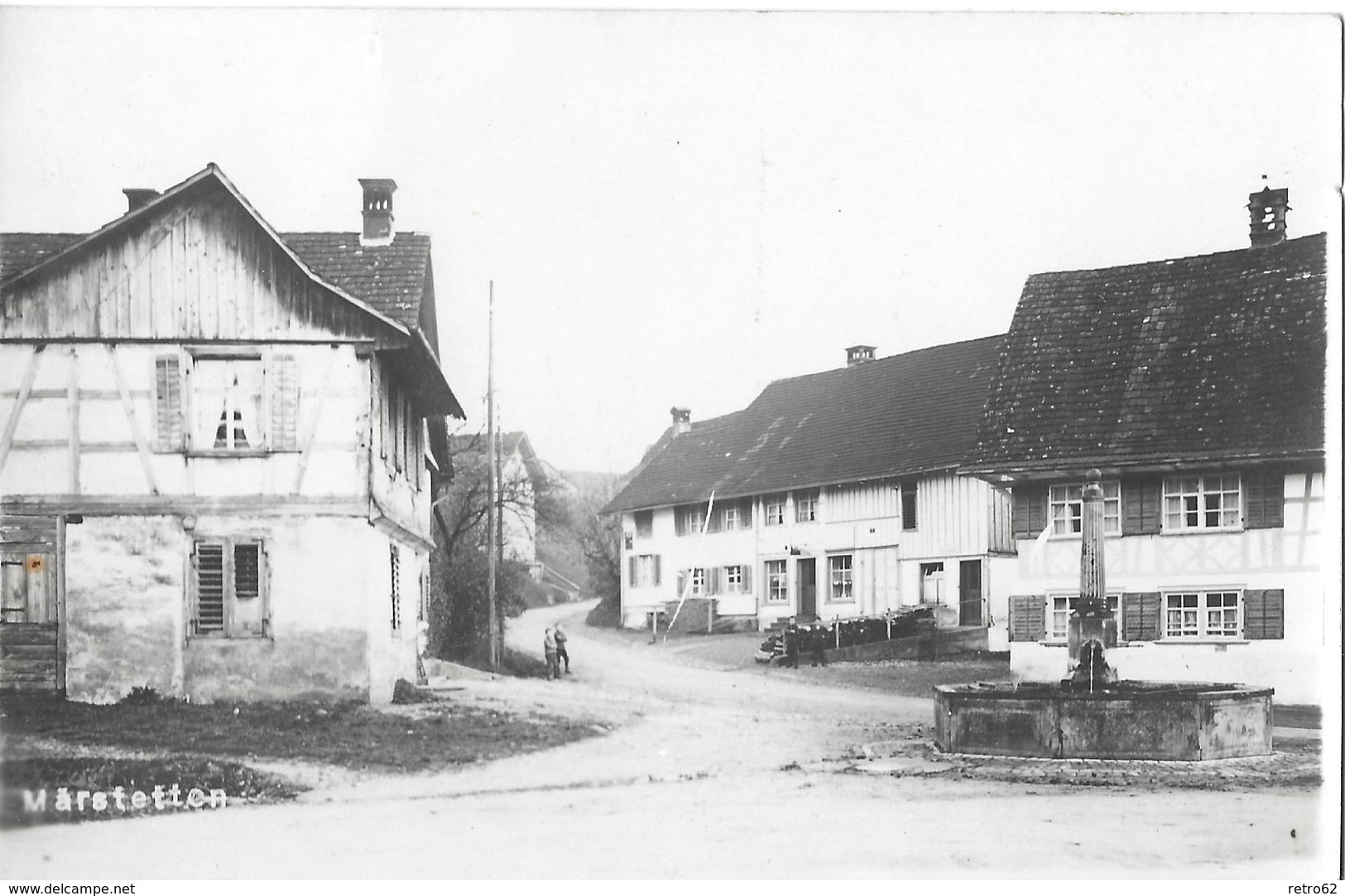 MÄRSTETTEN → Belebter Dorfplatz, Seltene Fotokarte Ca.1930   ►RRR◄ - Autres & Non Classés