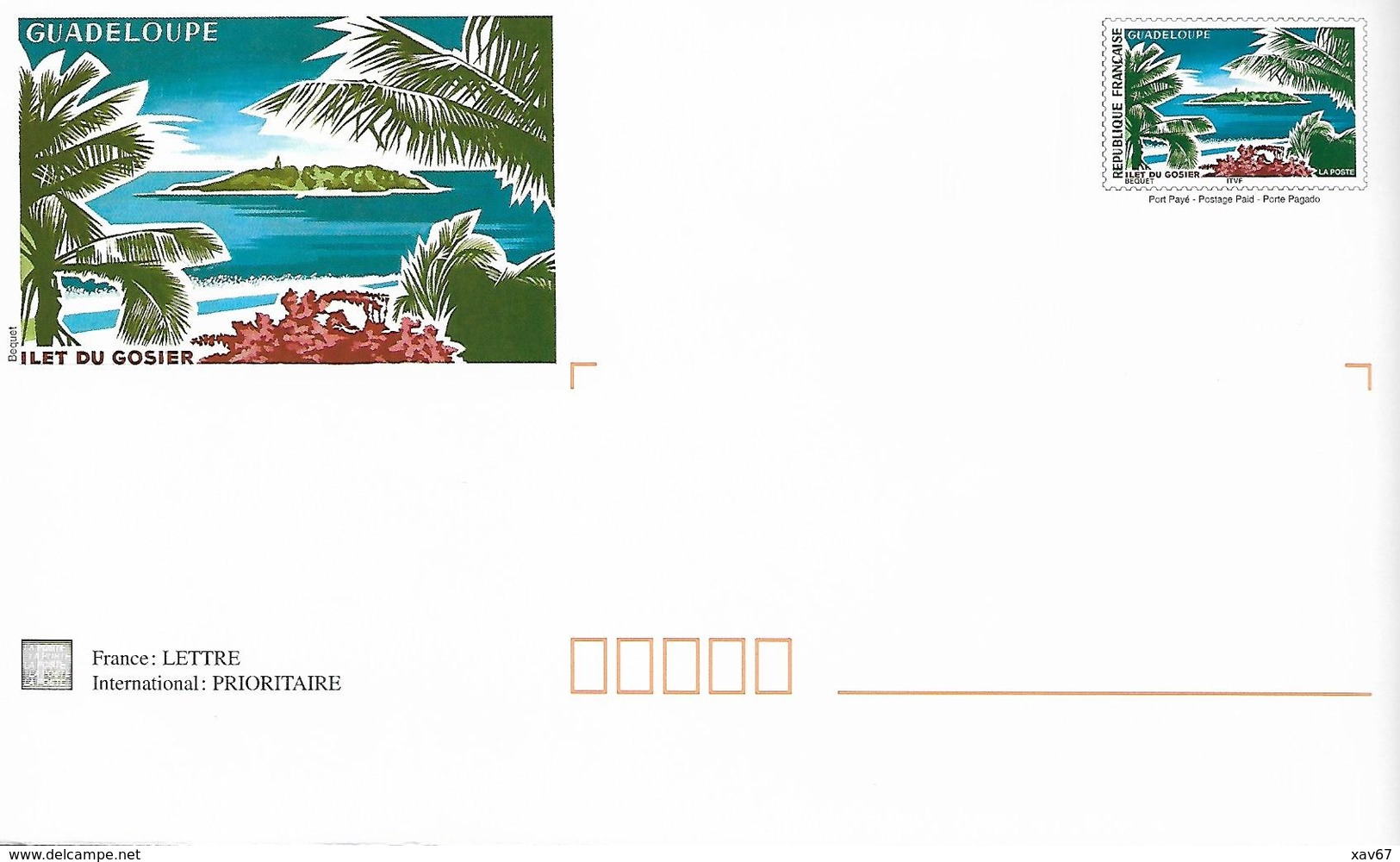 PAP Guadeloupe Lot De 5 Enveloppes Différentes + Cartes De Correspondance N° 889 Lot 436/001 - Listos A Ser Enviados: Otros (1995-...)