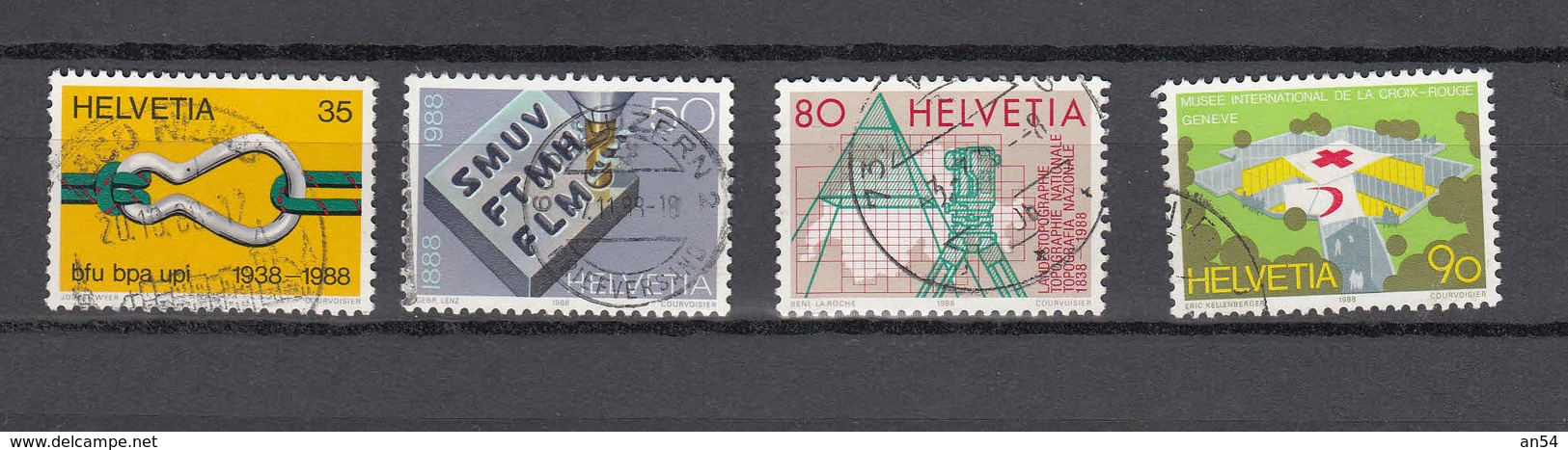 1988    N° 765 à 768  OBLITERES      CATALOGUE  ZUMSTEIN - Used Stamps