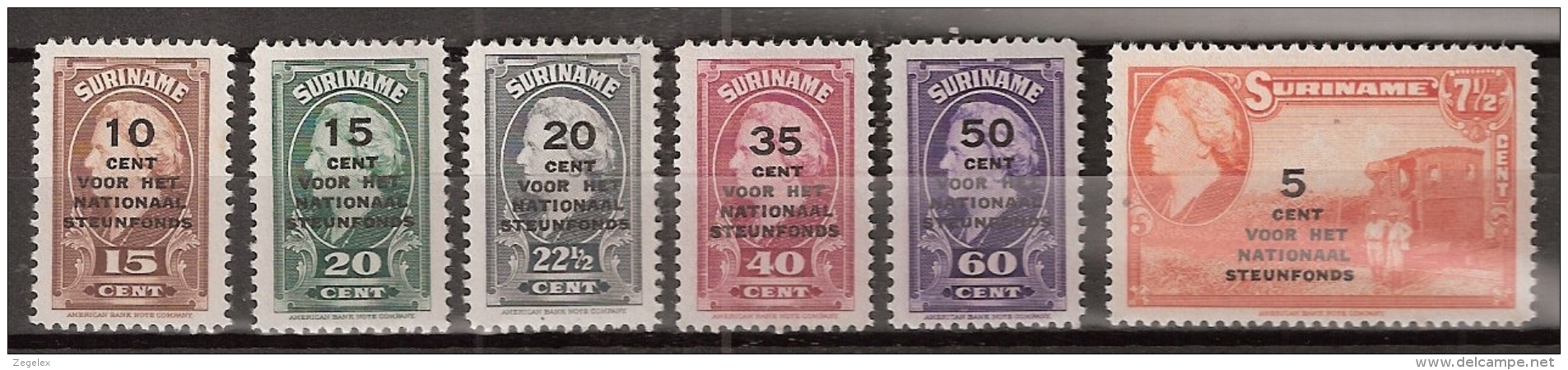 Suriname 1945 Steunfonds NVPH 214-219 MNH/** See Description! - Suriname ... - 1975