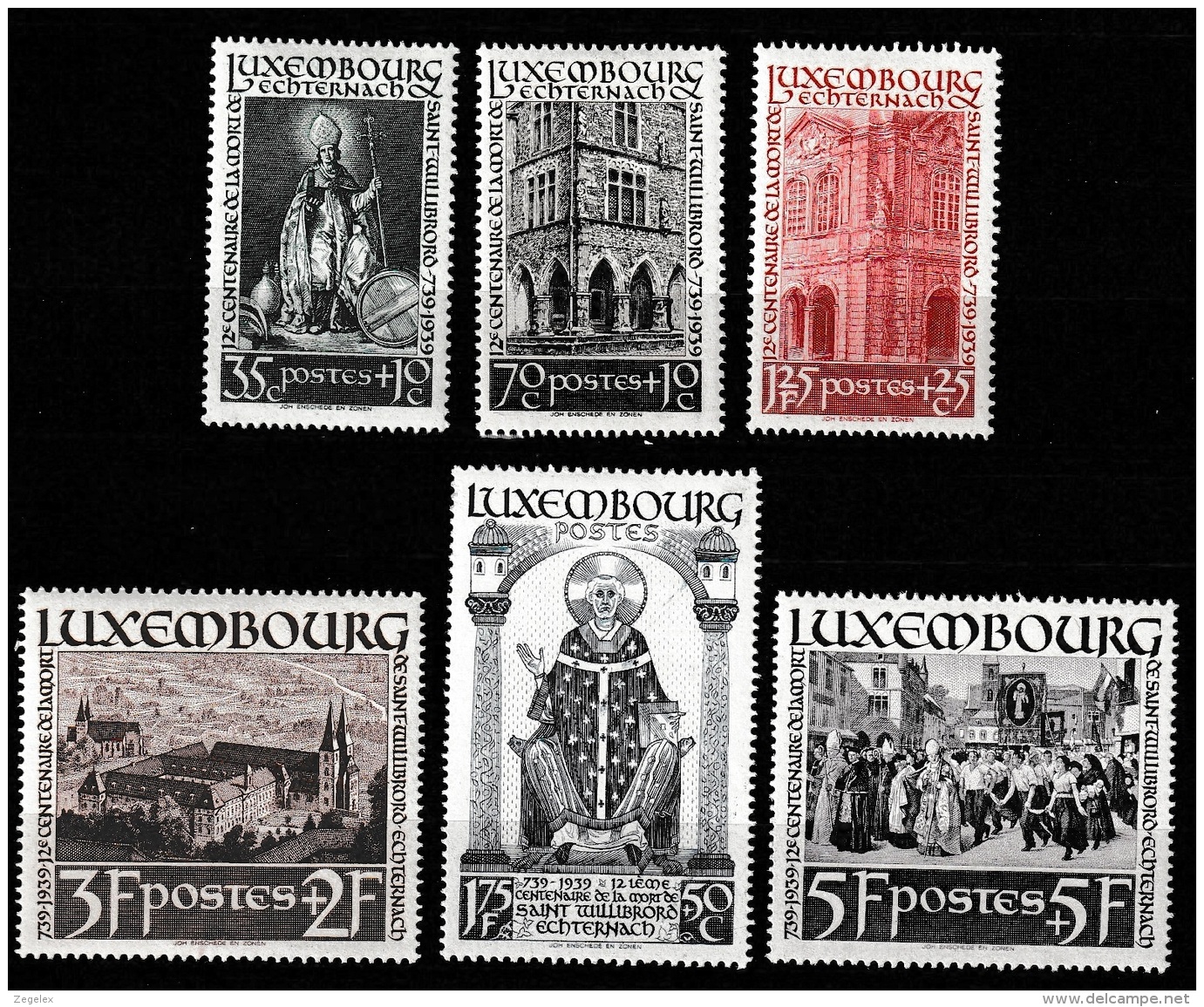 Luxembourg 1938 - Mi. 309-314 Complete MH/* Ungebraucht/avec Charnière - Gebruikt