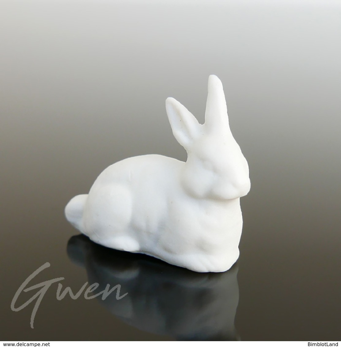 Figurine Ancienne Allemande Lapin 25 Mm Miniature Biscuit 1890 Poupée Feve Bibelot - Animals