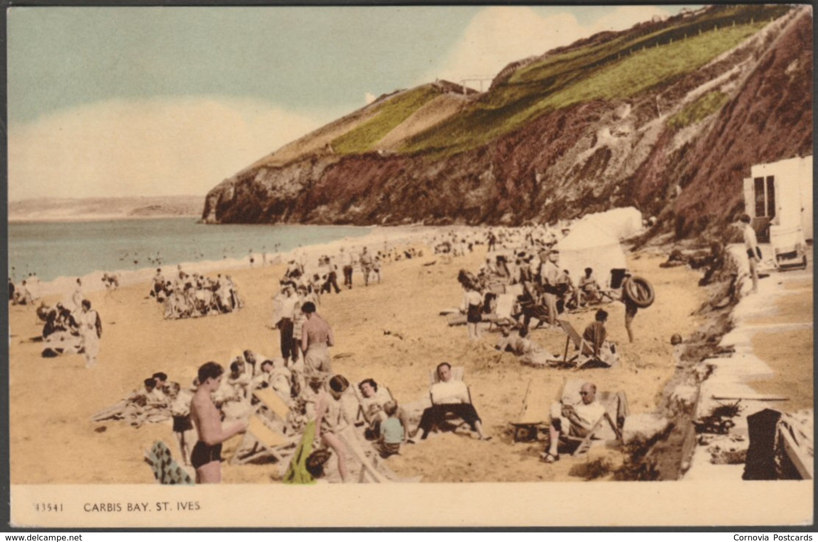 Carbis Bay, St Ives, Cornwall, C.1960s - Harvey Barton Postcard - St.Ives