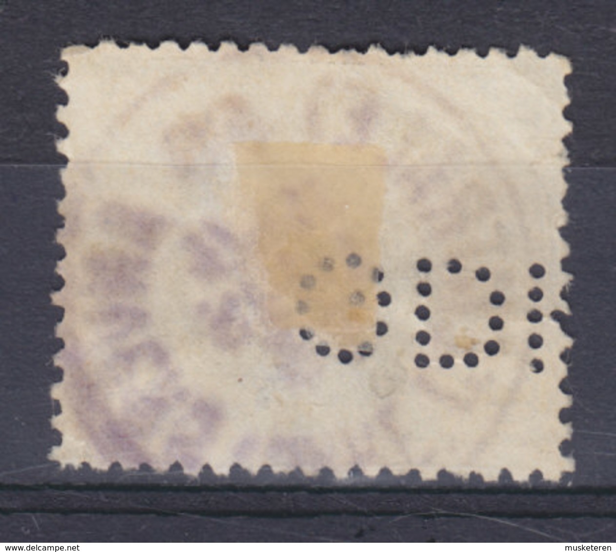 Belgium Perfin Perforé Lochung 'GDK?' Mi. 72, 20c. Leopold II. Stamp Deluxe ANVERS Cds. (2 Scans) - 1909-34