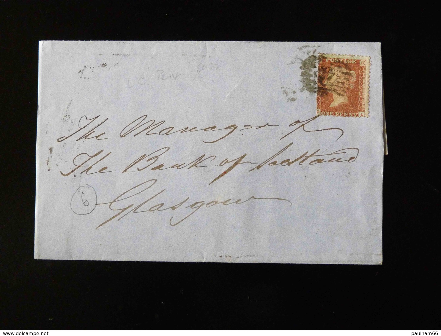 LETTRE POUR GLASGOW -  1856  - - Lettres & Documents