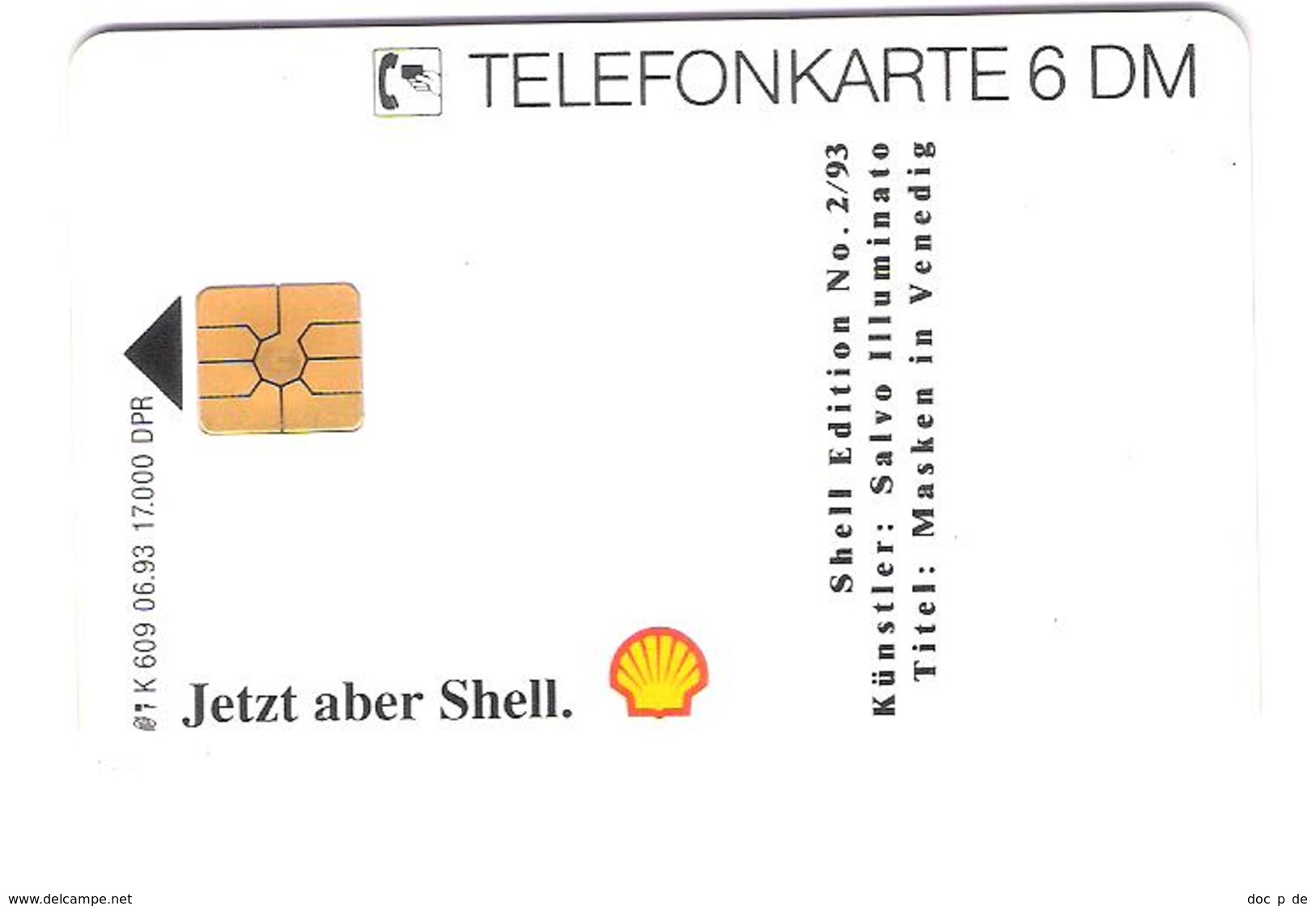 Germany - K 609  06/93 - Shell - Painting By Salvo Illuminato - K-Series : Customers Sets