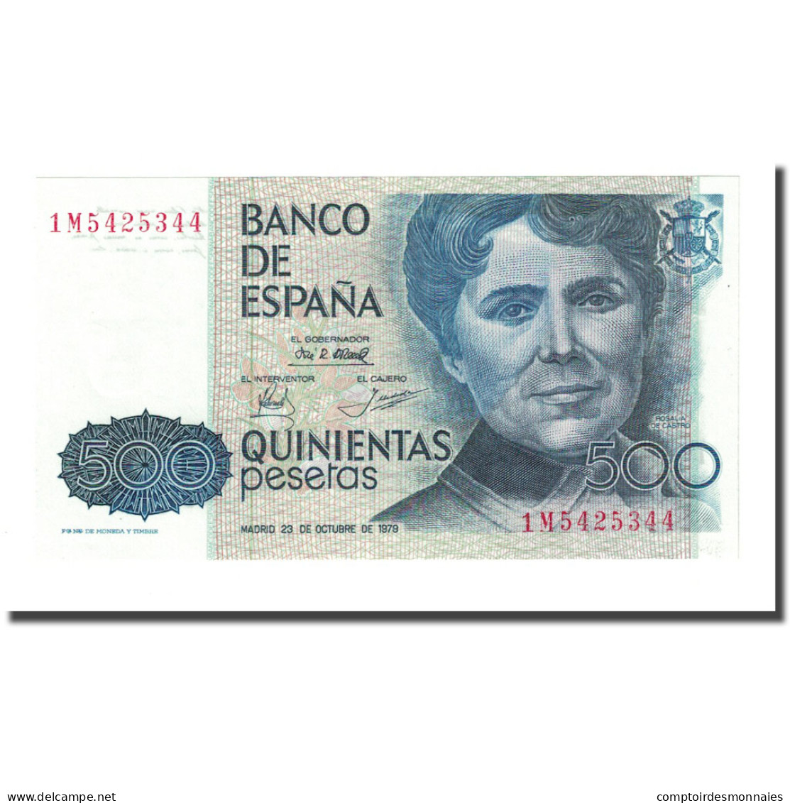 Billet, Espagne, 500 Pesetas, 1979-10-23, KM:157, NEUF - [ 4] 1975-… : Juan Carlos I