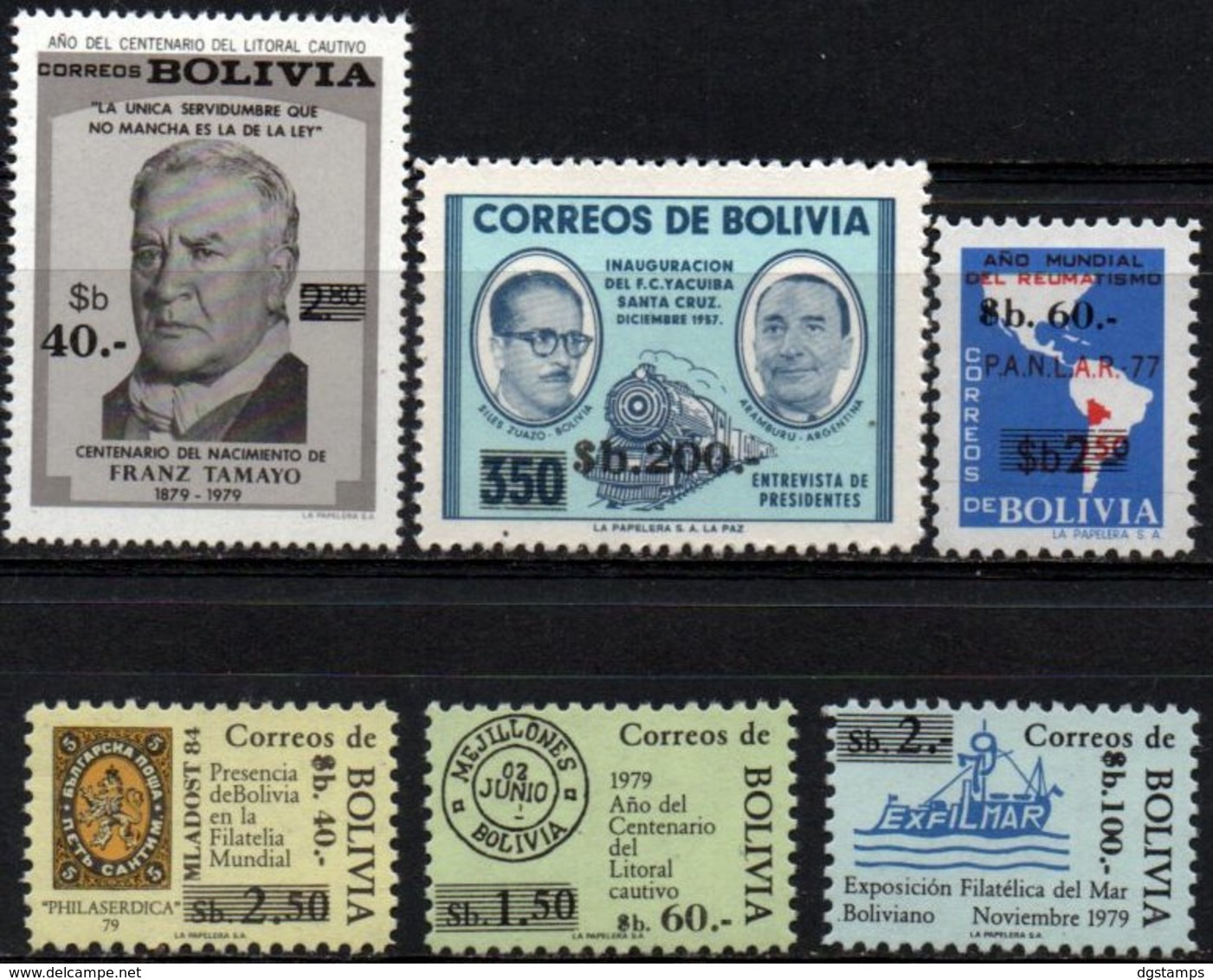 Bolivia 1984 ** CEFIBOL 1191-96 Habilitados Con Nuevo Valor. - Bolivie
