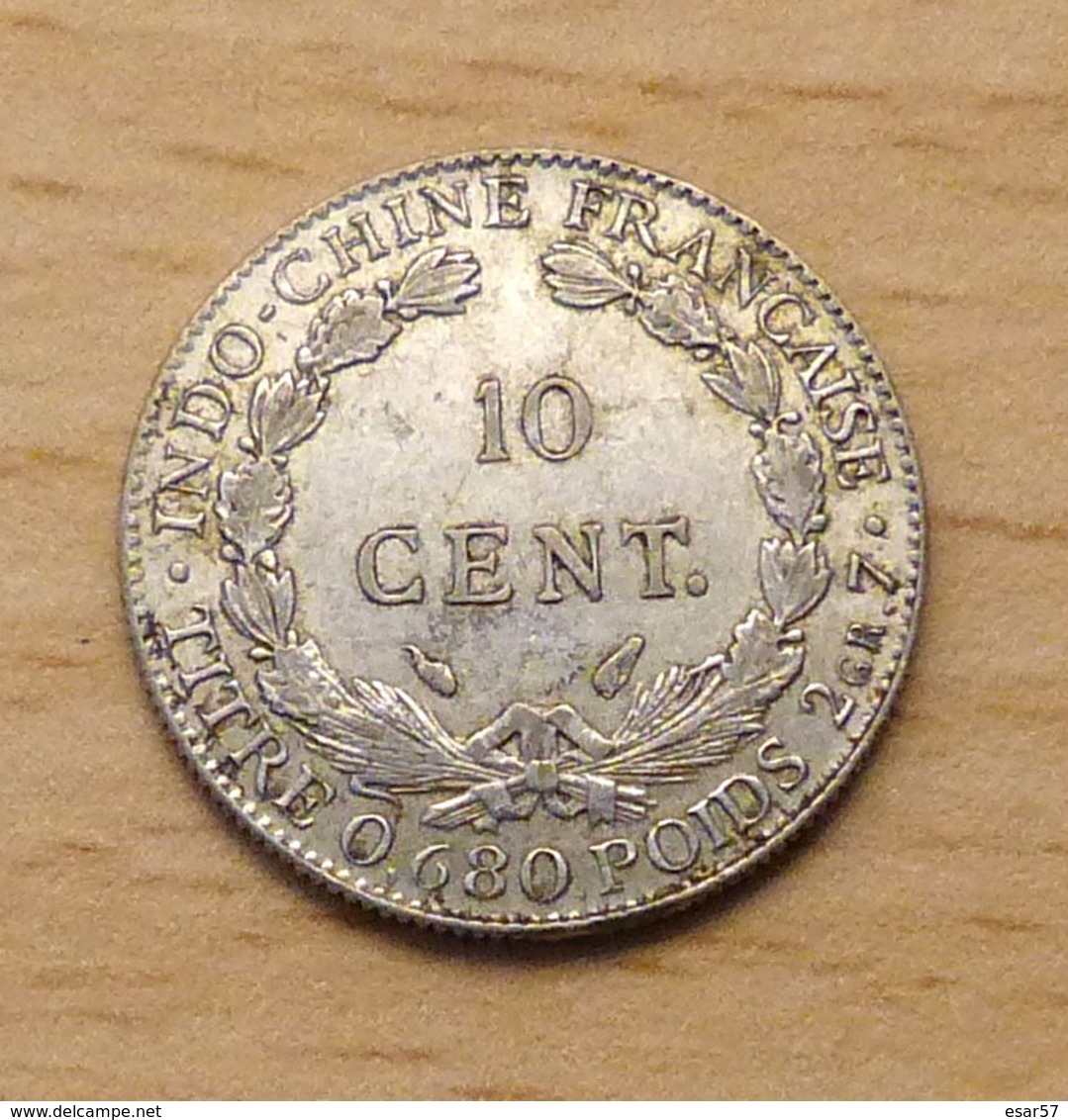 INDOCHINE 10 Cent 1937 En Argent - Altri & Non Classificati