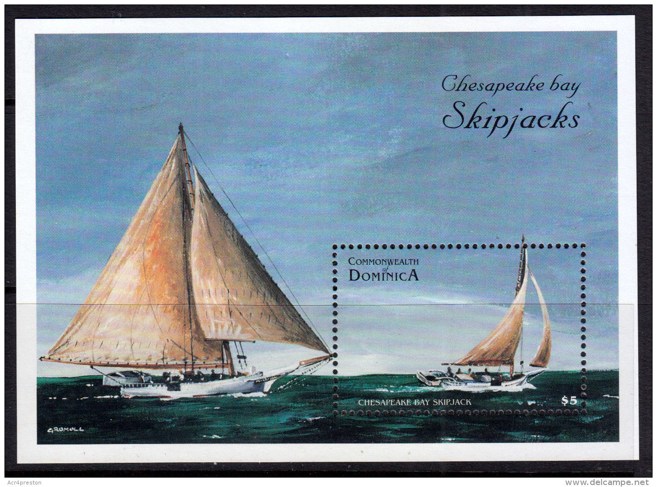 A1084 DOMINICA 1998, History Of Sailing Ships, Skipjacks,  MNH - Dominica (1978-...)