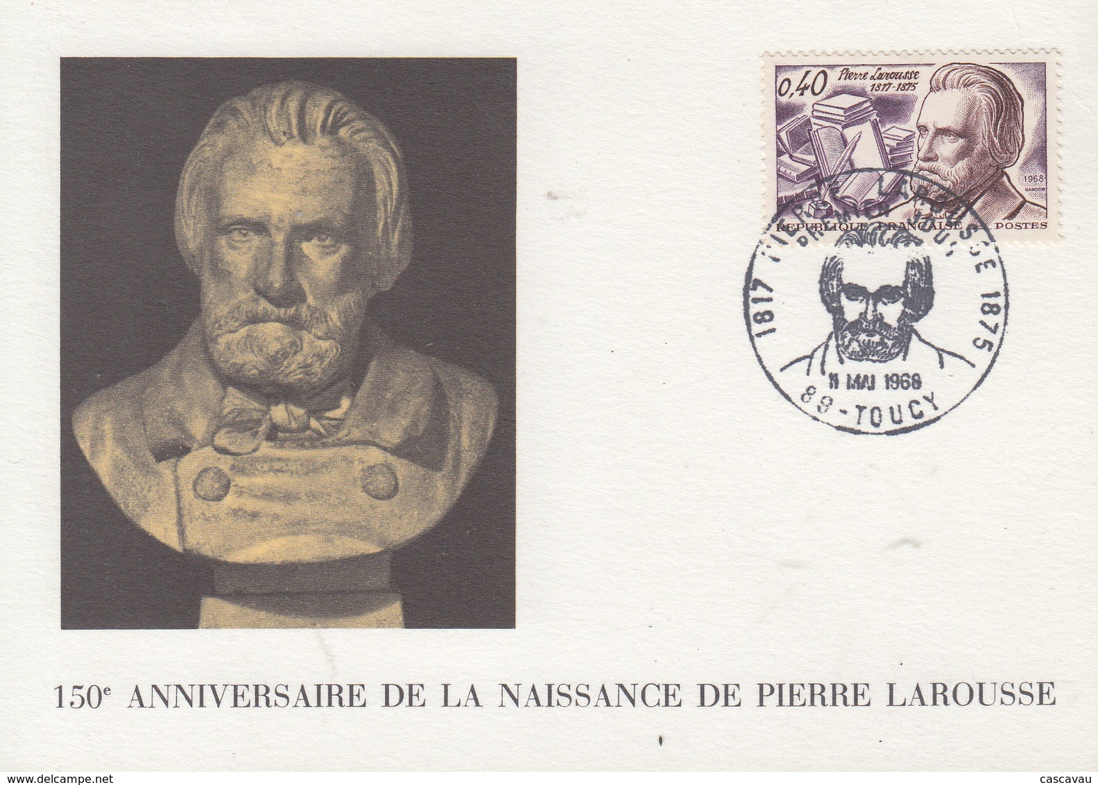 Carte  Maximum  1er  Jour   FRANCE   Pierre   LAROUSSE    TOUCY   1968 - 1960-1969