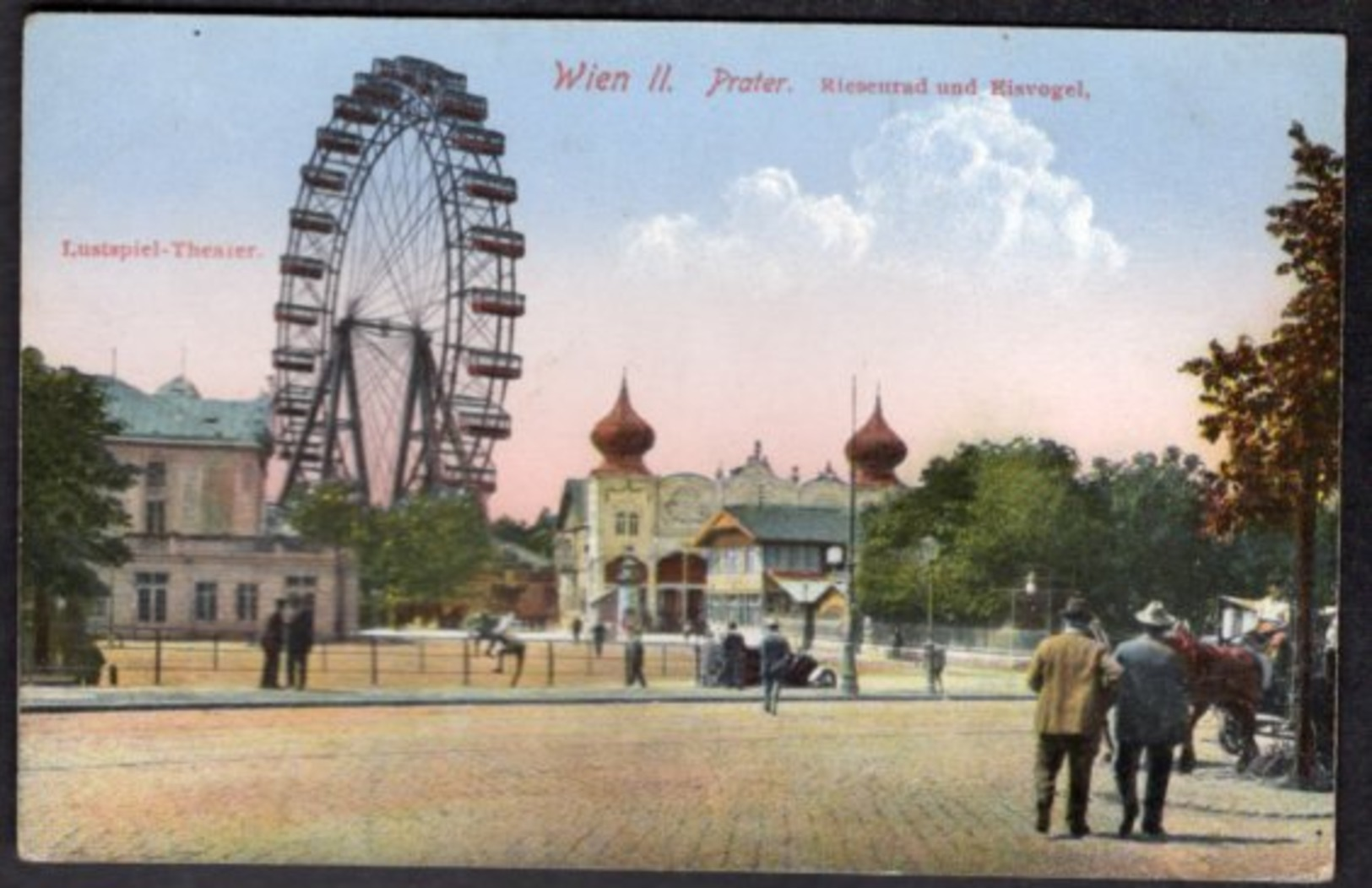 OSTERREICH // WIEN II - RIESENRAD UND RISVOGEL -KUNSTVERLAG E. SCHREIER - Prater