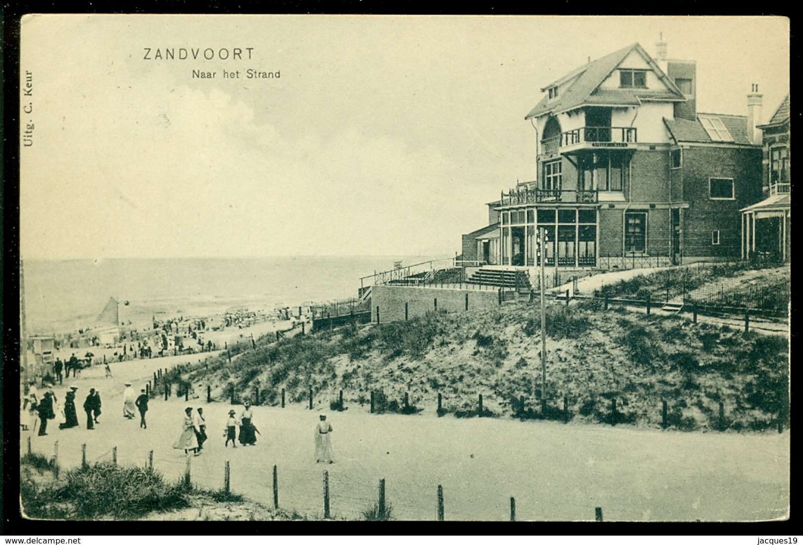 Nederland Ansichtkaart 1912 Zanvoort Naar Het Strand - Zandvoort