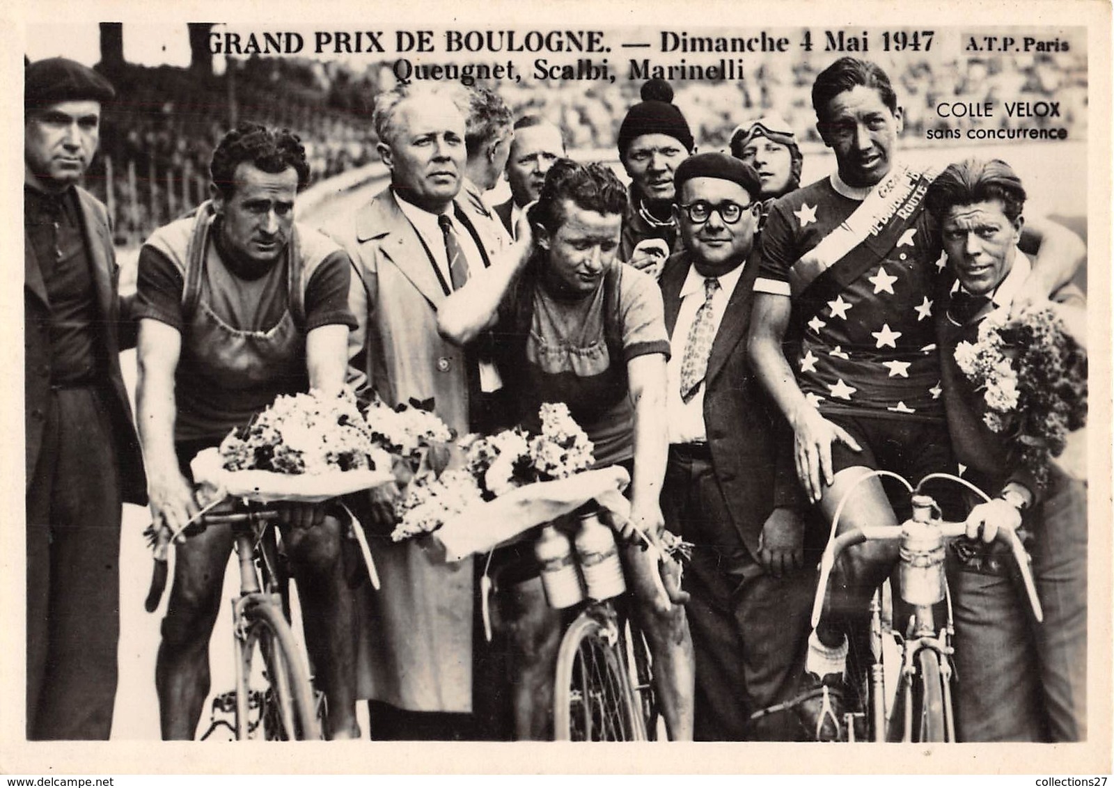 GRAND PRIX DE BOULOGNE- DIMANCHE 4 MAI 1947 -QUENGNET, SCALBI, MARINELLI - Cyclisme