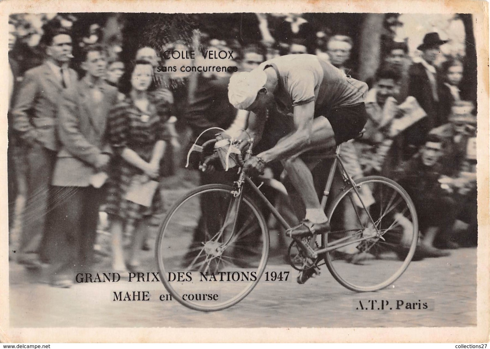 GRAND PRIX DES NATIONS 1947 - MAHE EN COURSE - Cyclisme