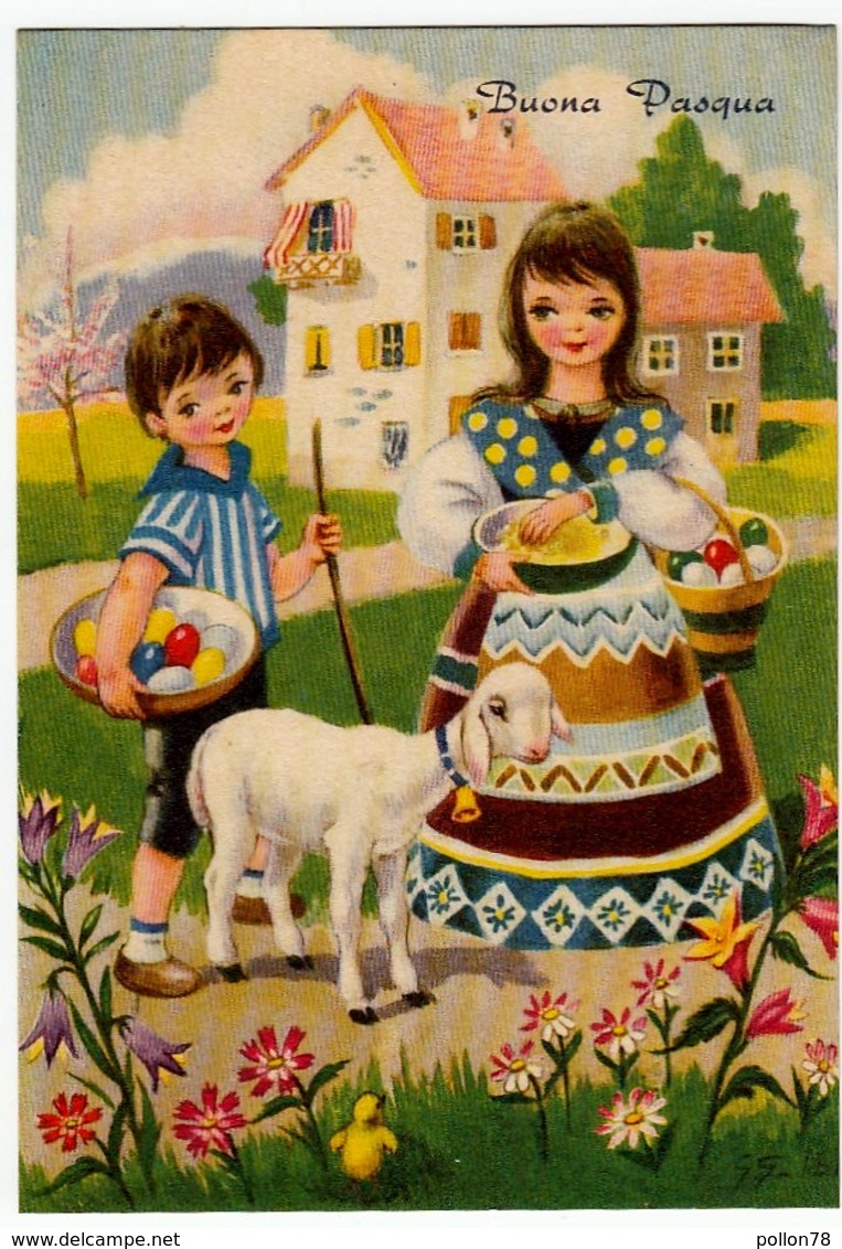 BUONA PASQUA - BAMBINI CON AGNELLO - Pascua