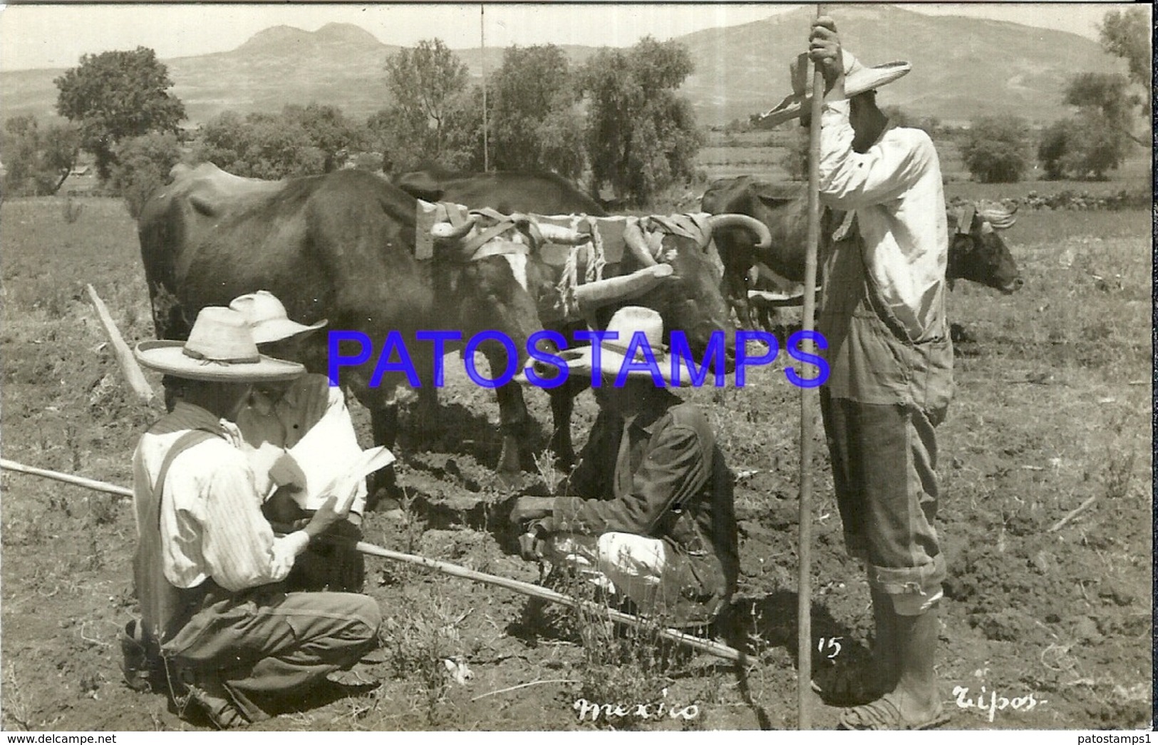 97546 MEXICO COSTUMES TYPES ARANDO EL CAMPO POSTAL POSTCARD - Mexico