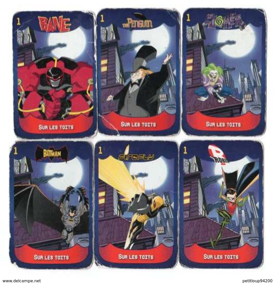 23 CARTES DC COMICS  *T  He Joker  *The Pengum  *Robin  *Fir Fly  *Batman *Bane  *Clay Face * - Autres & Non Classés