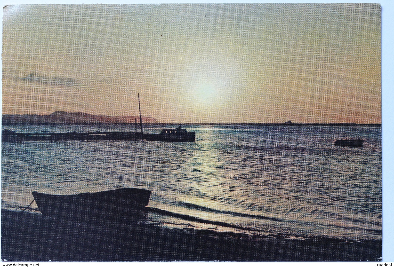 Atardecer En Puerto Colombia, 1959, Postcard With Stamps Gaitan, El Mono De La Pila Tunja - Colombia