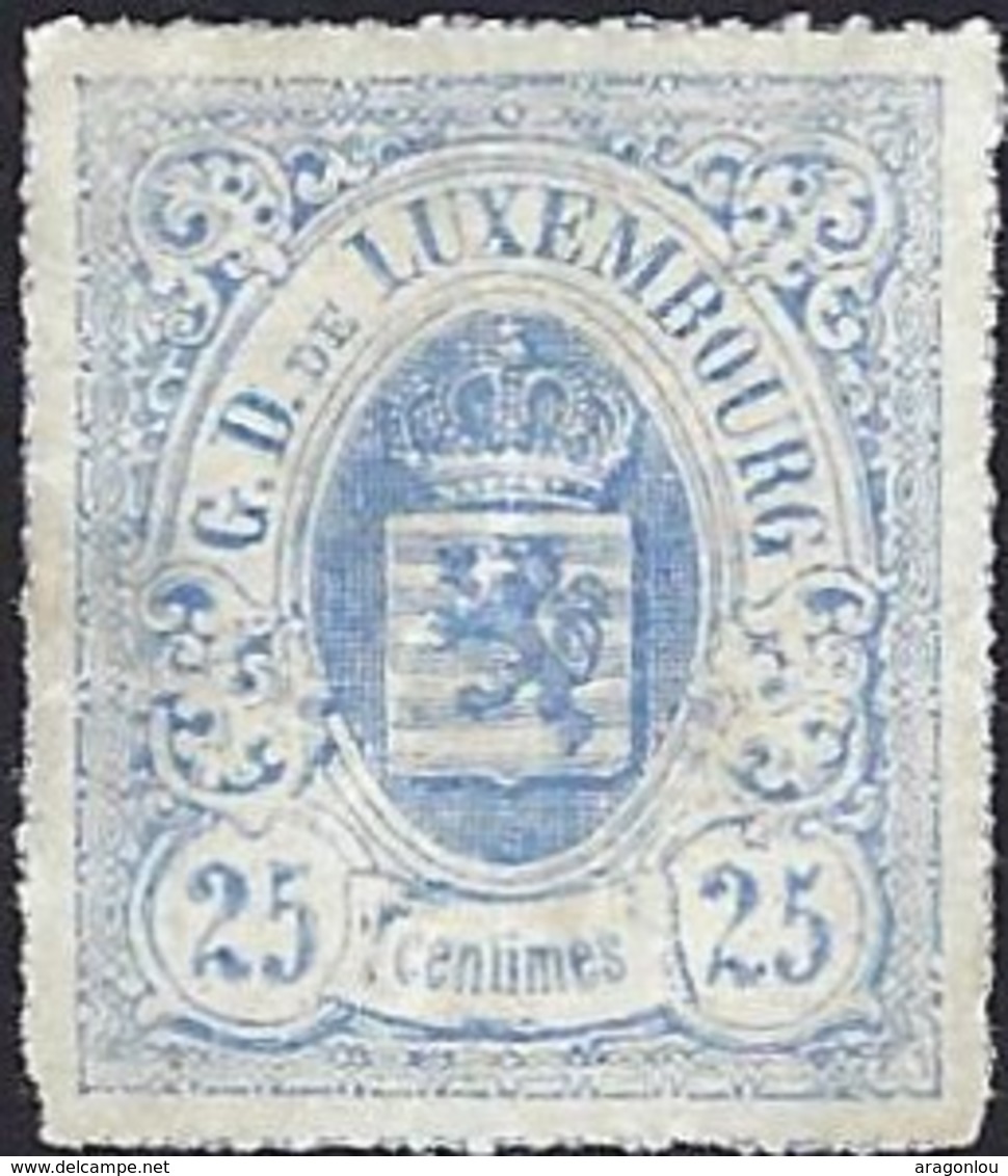 Armoires De L'Etat 1865, 25C Neuf, Outremer, Papier Fin, "3 Variétés Très Râres" Michel 2017: 20b (2scans) - 1859-1880 Armoiries