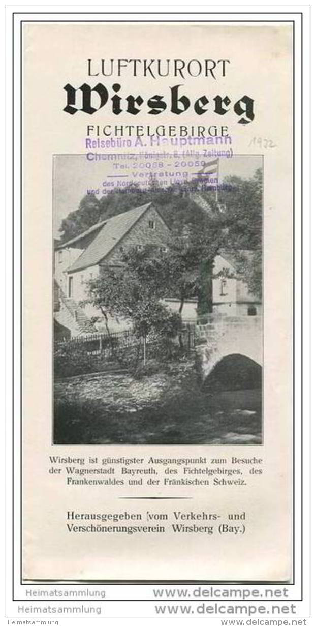 Wirsberg 1932 - Faltblatt Mit 4 Abbildungen - Bayern