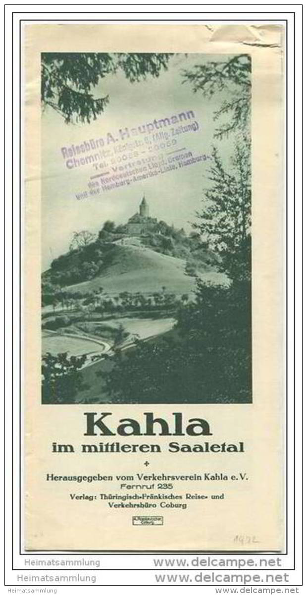 Kahla Im Mittleren Saaletal 30er Jahre - Faltblatt Mit 14 Abbildungen - Thuringen