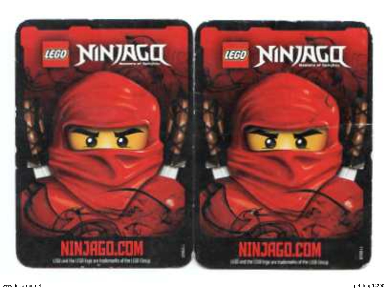 2 CARTES LEGO Ninjago - Autres & Non Classés