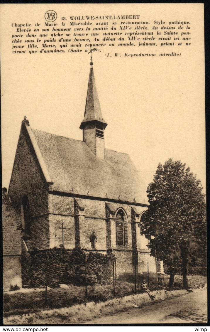 Woluwé St Lambert : Chapelle De Marie La Miserable - Woluwe-St-Pierre - St-Pieters-Woluwe