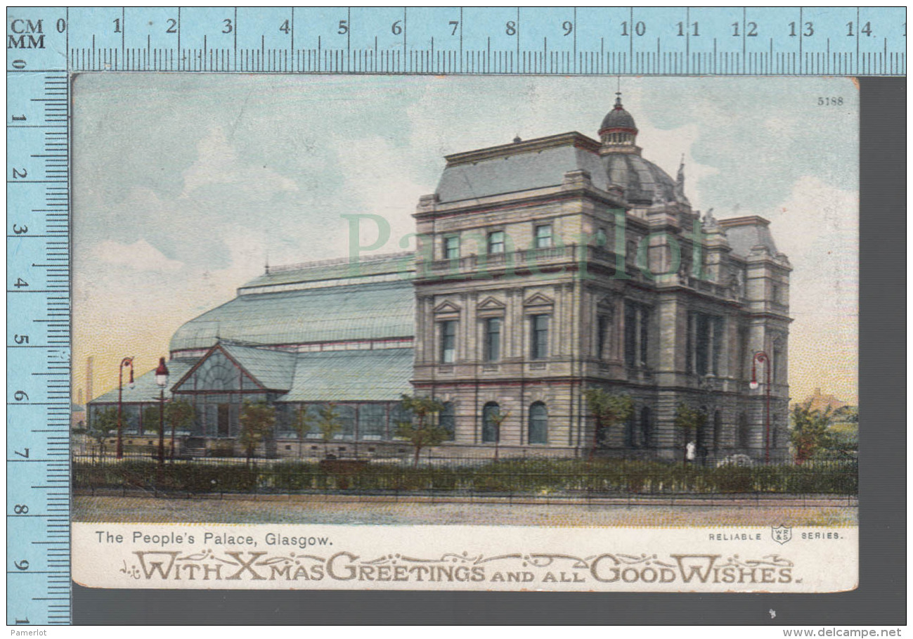 Glasgow -  CPA The People's Palace With Xmas Greetings And All Good Wishes - ED: Reliable Series - Lanarkshire / Glasgow