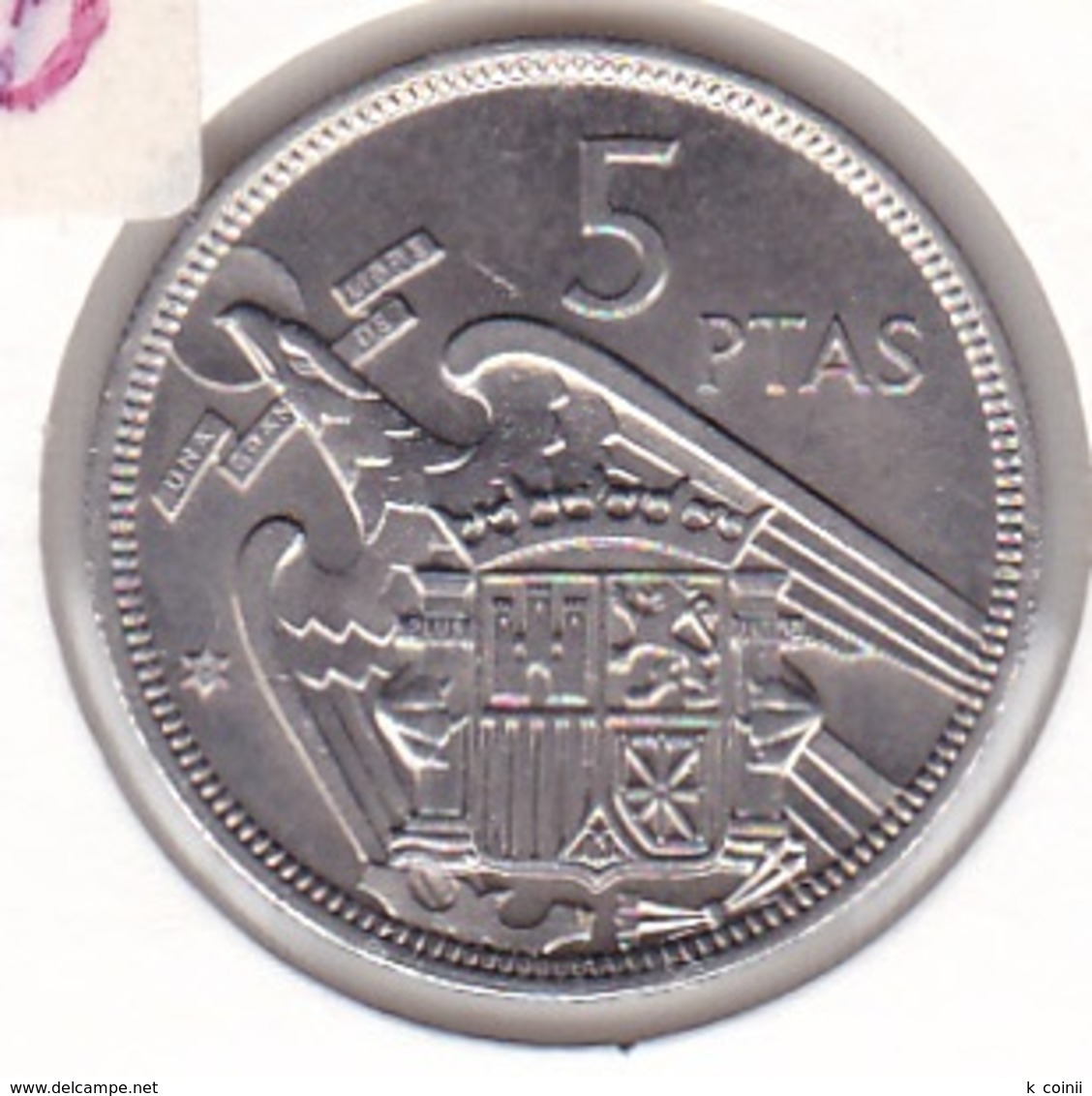 Spain - 5 Pesetas 1957/75 - UNC - 5 Pesetas